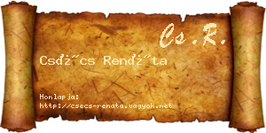 Csécs Renáta névjegykártya